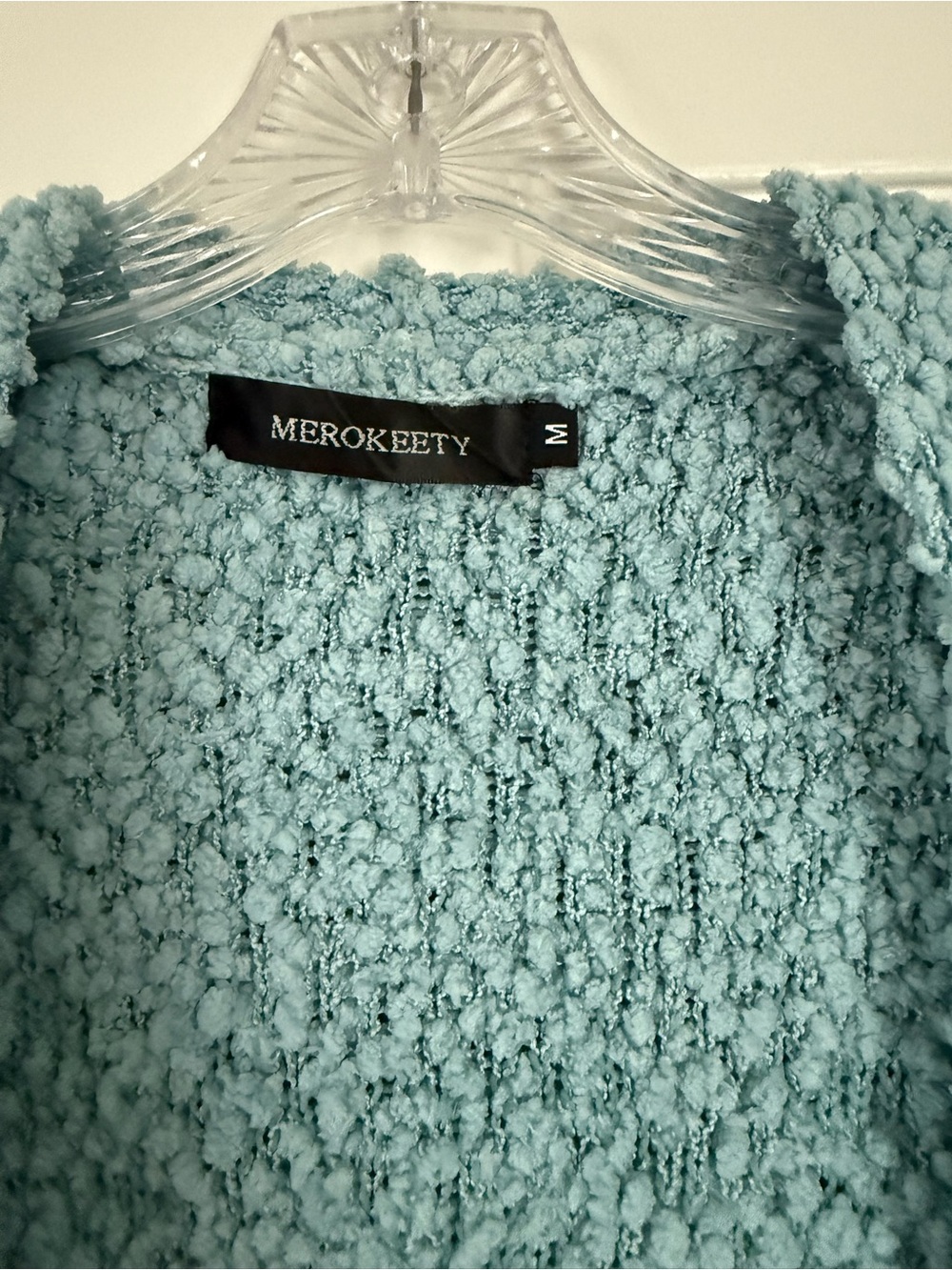 Mossimo Supply Co. Light Blue Bouclé Open-Front Cardigan - Picture 2 of 2